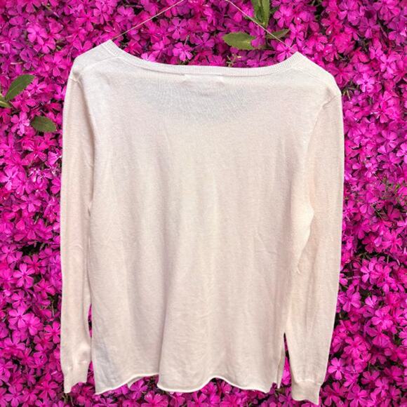 4 for $20 SALE- Subtle Luxury Light Pink "Grace" Cotton Blend Sweater-Sz S/M - Picture 7 of 8